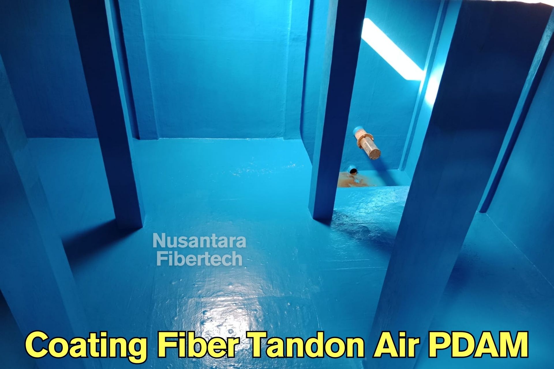 Pabrik Tangki Fiberglass FRP - Coating Fiber Tandon Air PDAM Pabrik Tangki Fiberglass FRP - Coating Fiber Tandon Air PDAM